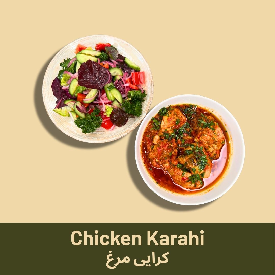 Chicken Karahi with Salad