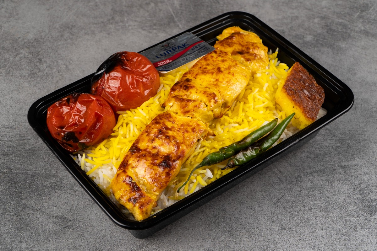 Rice Chicken Kebab Saffron 2 Skewers